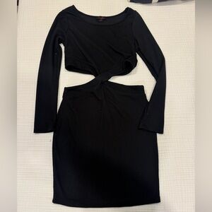 Chic Black Cut-Out Mini Dress
